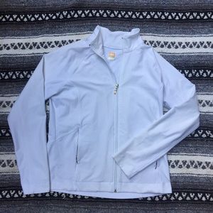 Lucy Tech White Zippered Workout Jacket L